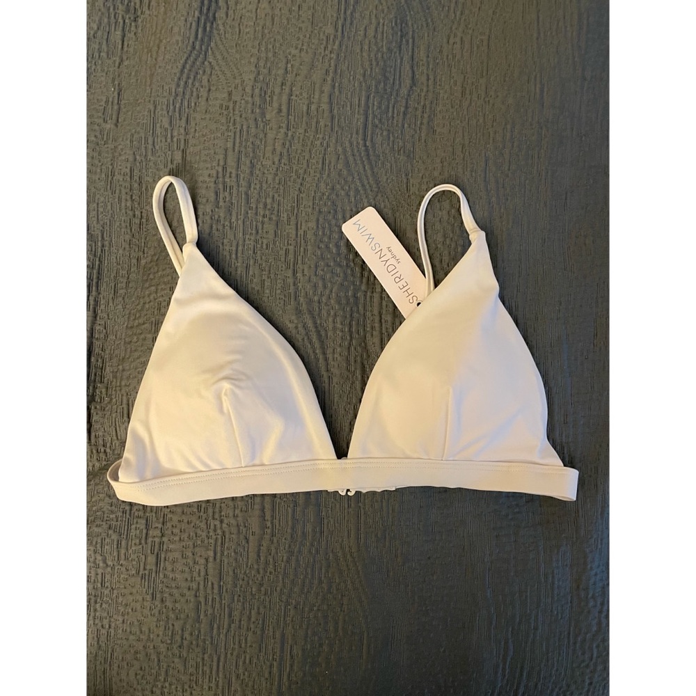 NWT SHERIDYN SWIM White Triangle Bikini (Sz M)